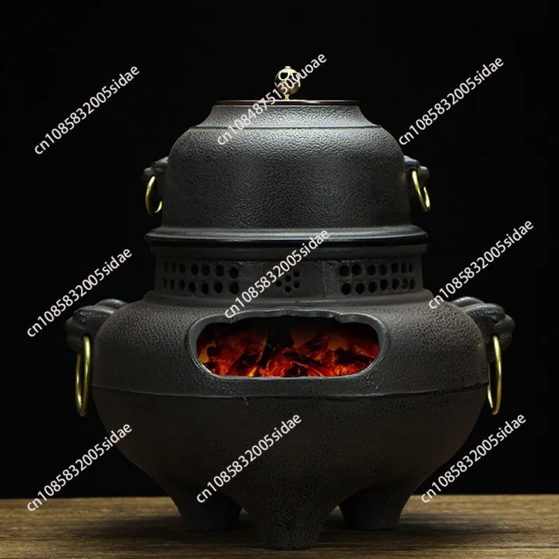 Ghost Face Wind Stove, Cast Iron Charcoal , Iron Art Boiling Water Stove