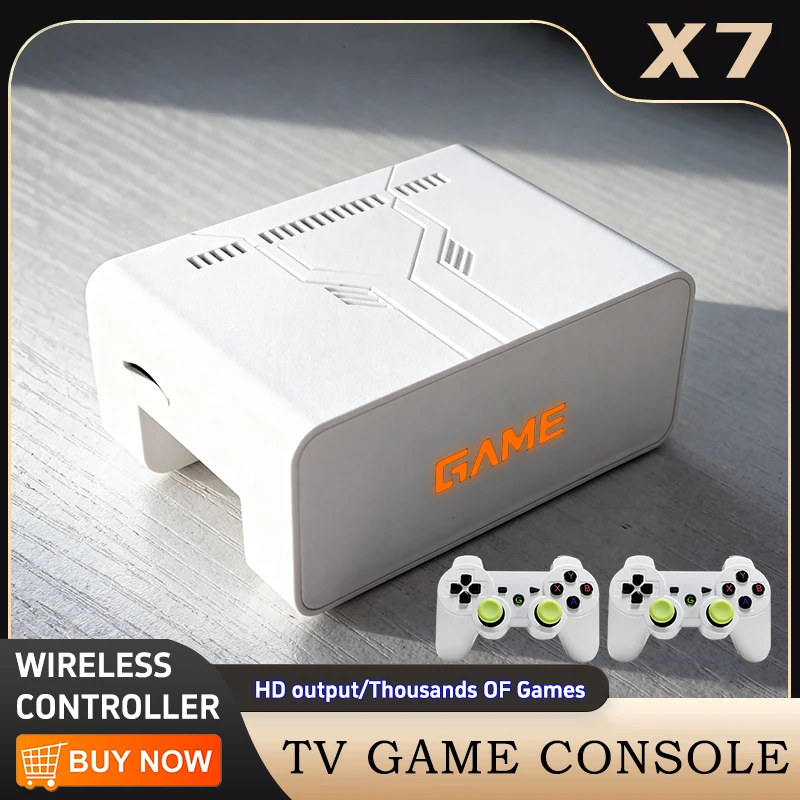 Super Oferta 2026 X7 TV Video Game Box Y7 Super PSP Game Console com Saída HD e Joystick, Console de Jogos de Luta com Controle Duplo