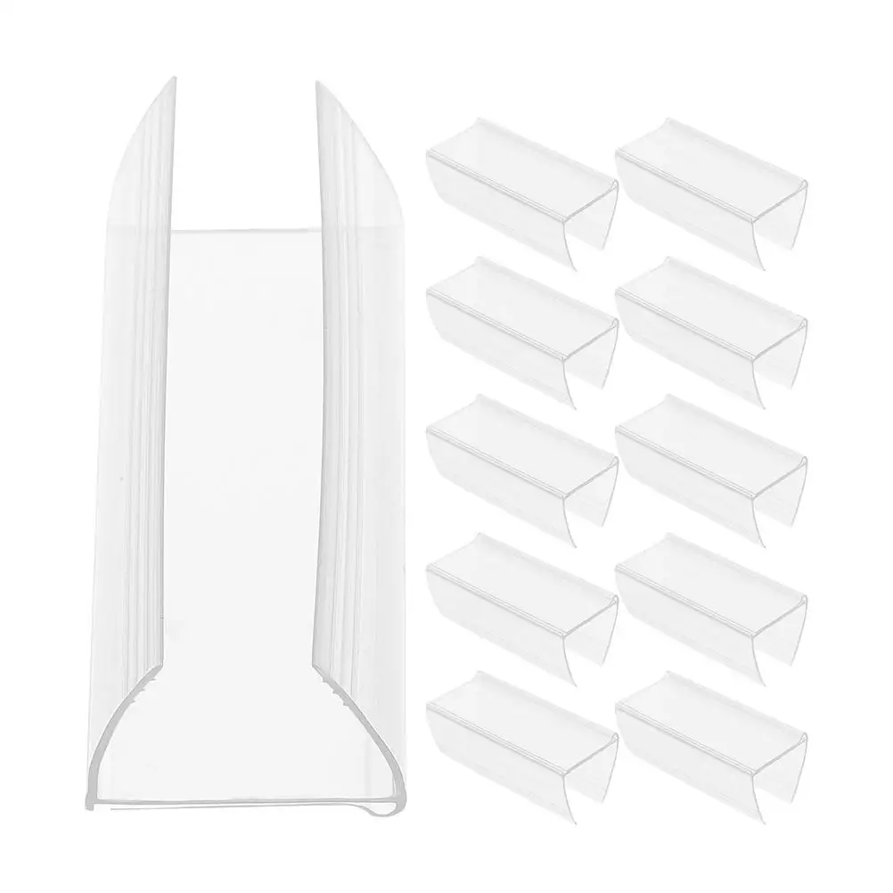 20 Pcs Bar Wooden Rack Transparent Sign Holder Label Holders Shelf Labels Display Price Stand Store Price Tag Wear Resistant