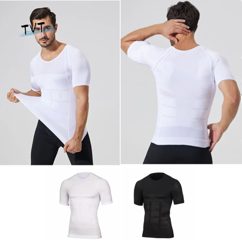 

Simple Belly Contracting Body Shaper Men Tummy Control Lingerie Slimming Shapewear Undershirts Thin Waist Trainer Top M