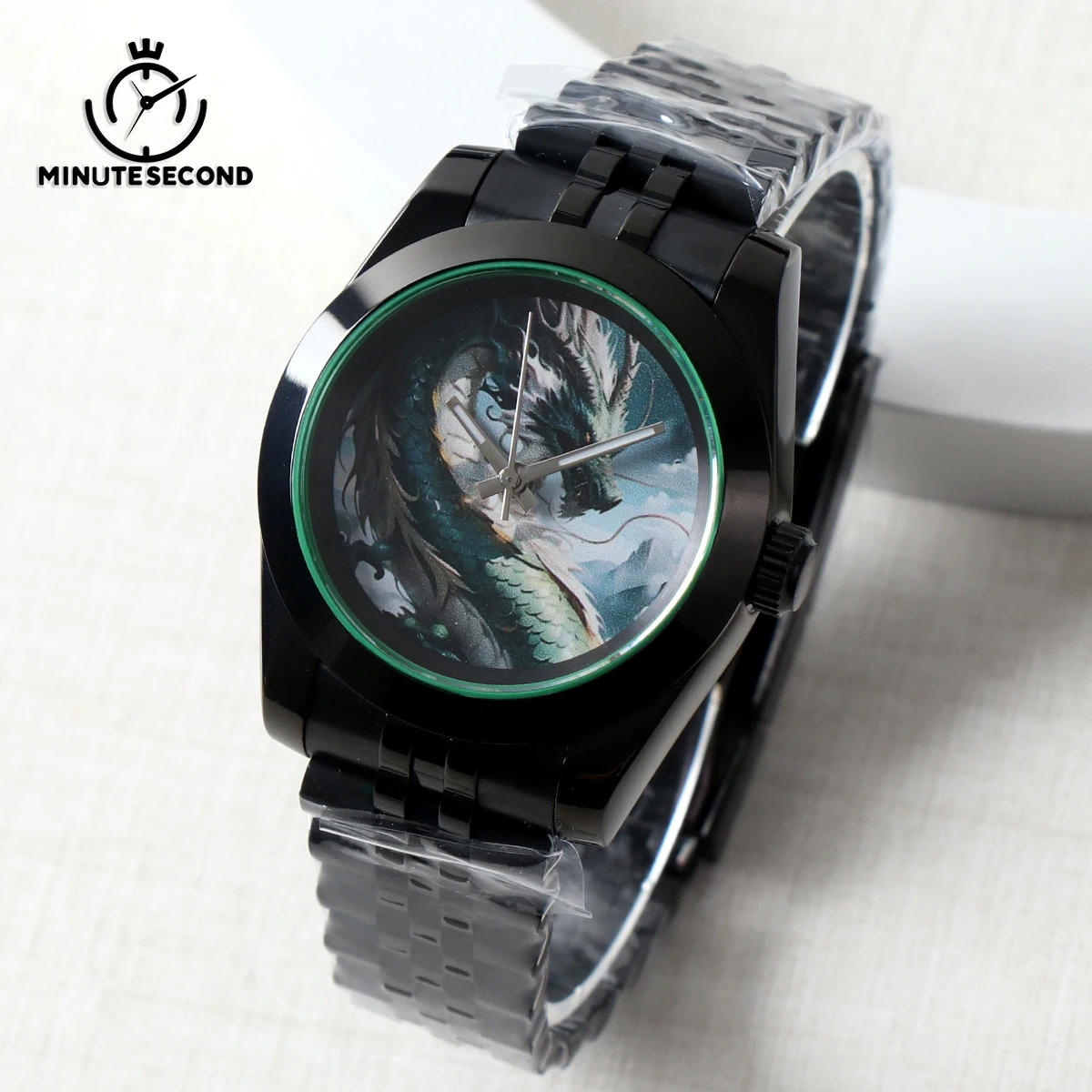 Green Dragon Men's Watches 39MM NH35 Black Oyster Watch Automatic Mechanical Movement Watches Sapphire Crystal Jubilee Strap