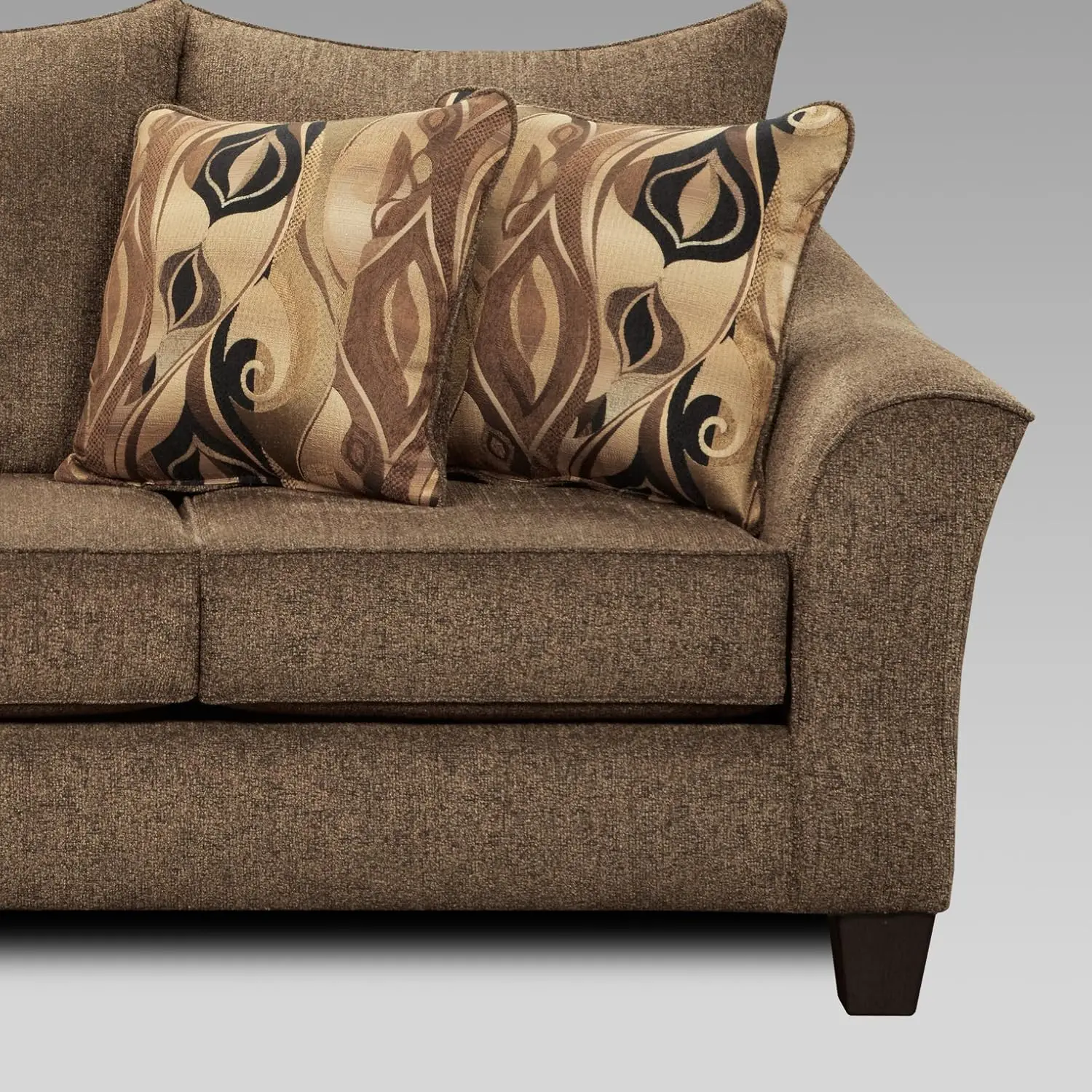 Camero Cafe Fabric Pillowback Loveseat