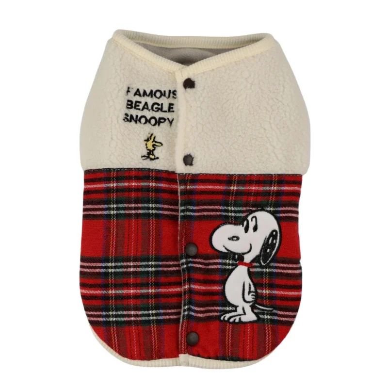 Snoopy Winter Warm Pet Dog Clothes for Small Dog Kawaii Pet Puppy Dog Cat Coat Autumn Plush Breathable Embroidery Dog Clothes