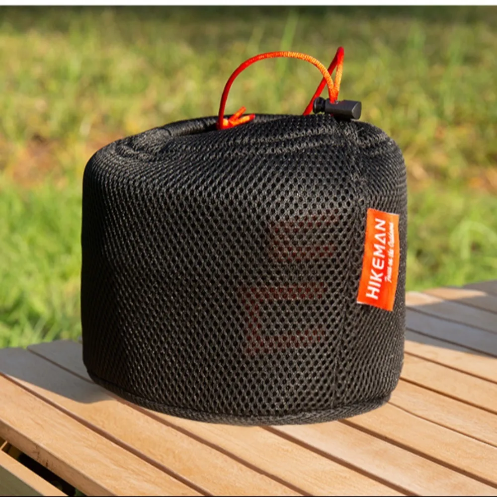 New Mesh Fabric Set Pot Storage Bag Ultra Light Portable Bundle Mouth Handbag Drawstring Buckle Breathable Mesh Pouch Outdoor