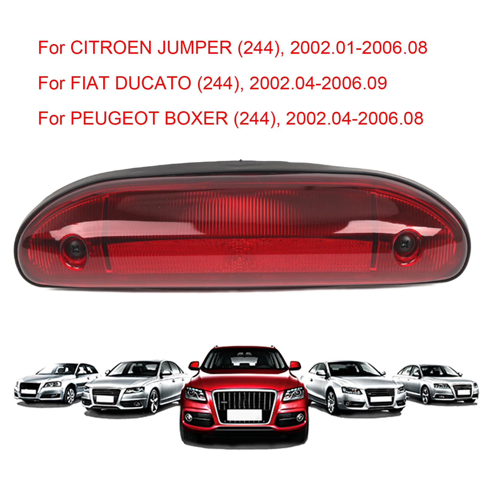 

3rd Brake Light Replacement 735318908/6351AW/1304039070 High Rear Brake Lamp Cover Housing for CITROEN JUMPER DUCATO BOXER 02-06