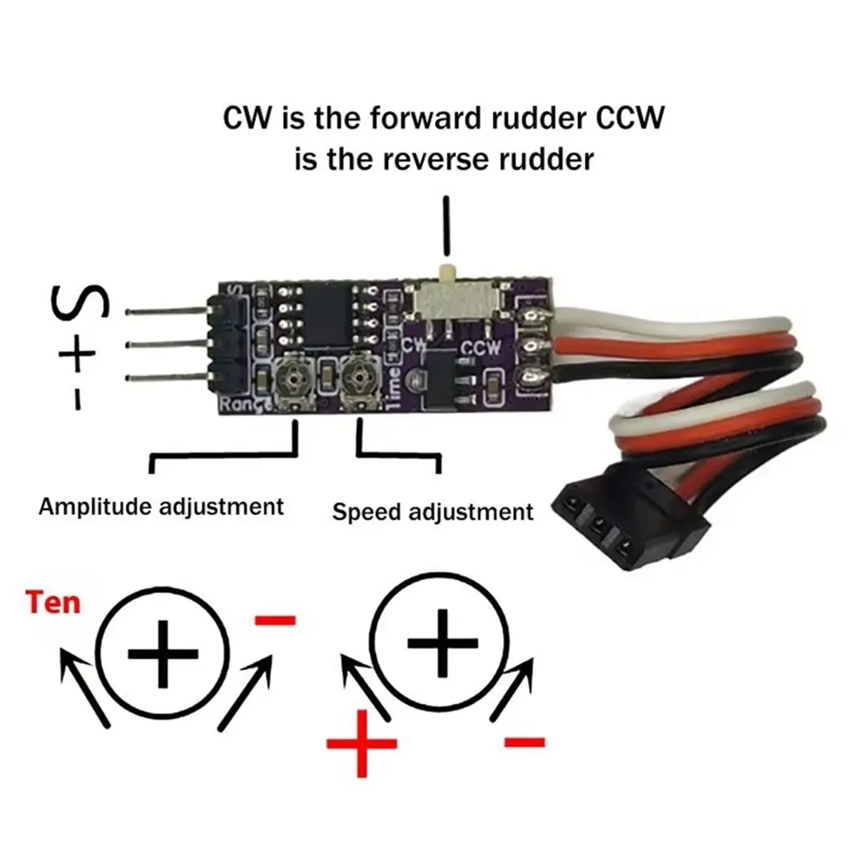 SWXF Multifunctional Servo Controller Steering Gear Control Module Converter 5-30V Input for RC Model Car Boat Airplane