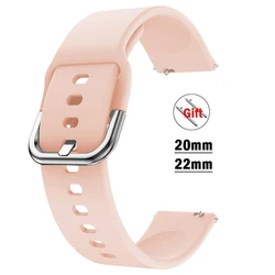 20mm 22mm Strap For Samsung galaxy watch 7 6 5 pro 3 watch4 6 Classic/Active 2 Silicone Sport bracelet huawei Gt 5 4 3 2 2e Band