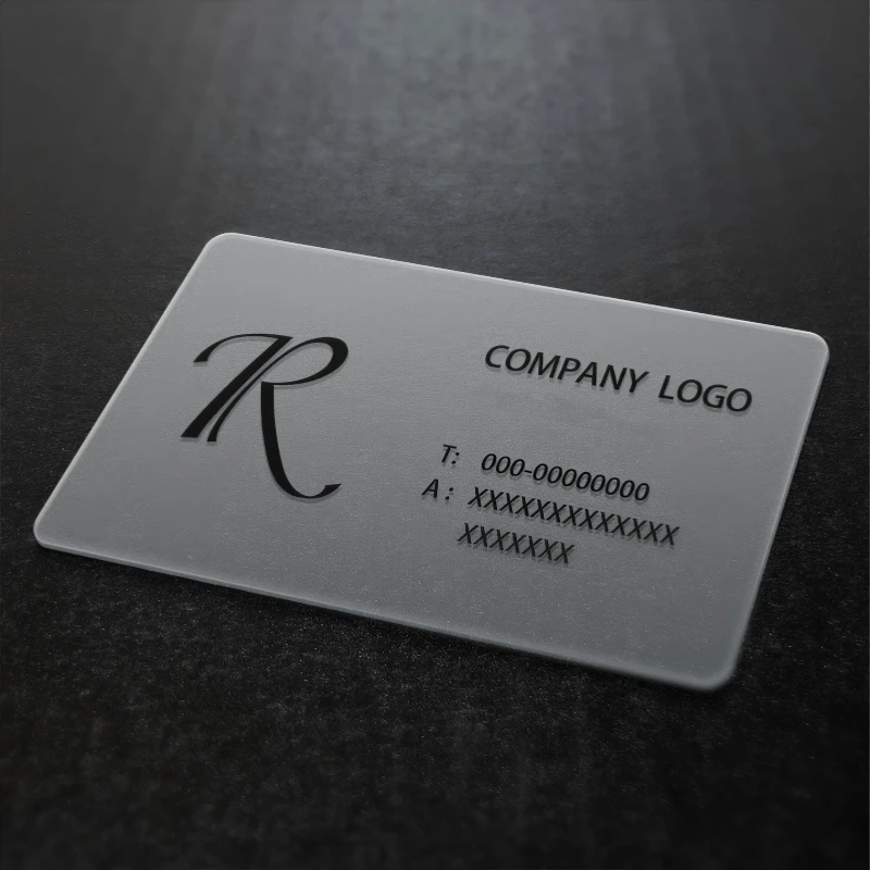 

Custom Transparent PVC Business Card Waterproof Single Side Printing Personalized Logo Round Corner Transparent PVC Card