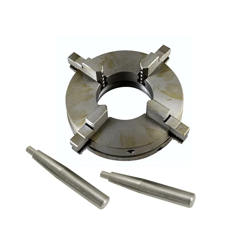 Manual Self-centering Lathe Chuck, Three-jaw Four-jaw Woodworking Lathe Fixture