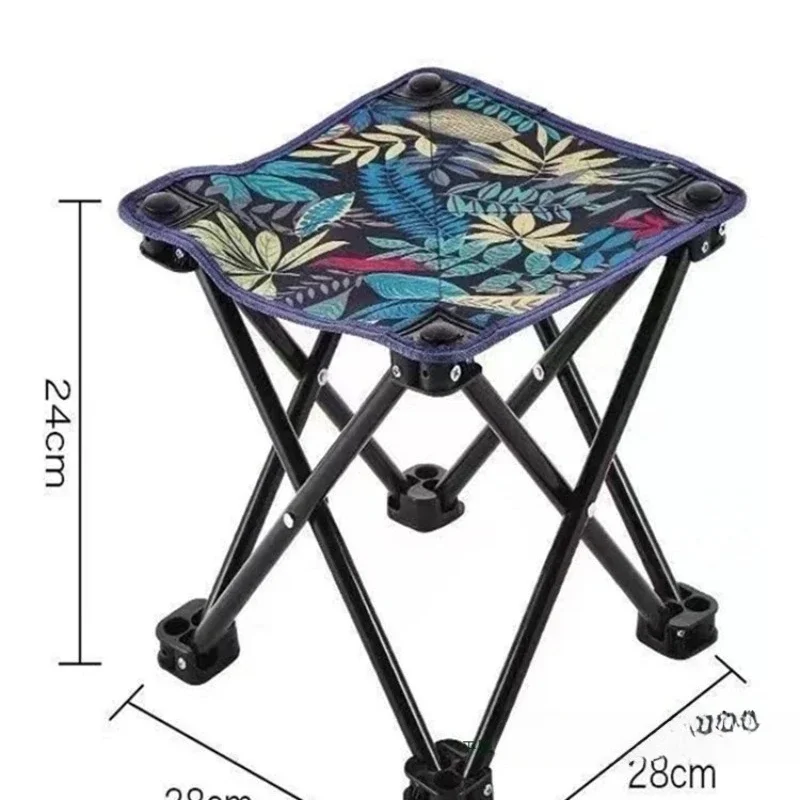 Outdoor folding chair bench fishing low stool Mazar sketch train four corner stool