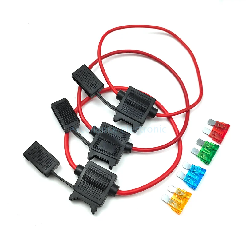 ATC Medium Blade Waterproof Fuse Holder For Automobile 32V 16/14/12AWG Standard Fuse Insert 5A 7.5A 10A 15A 20A 25A 40A