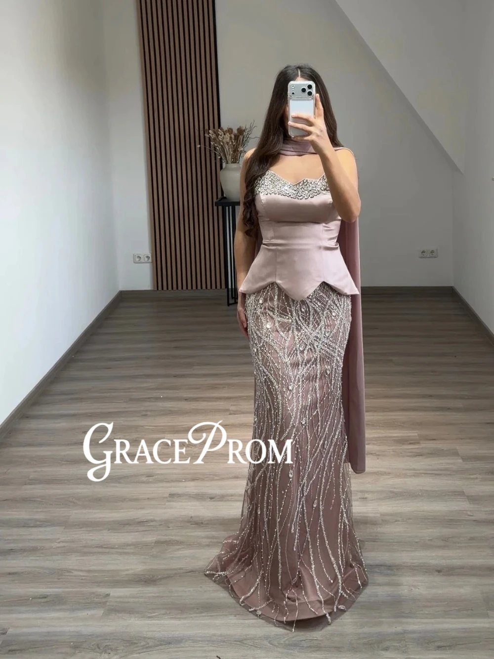 

Изысканное вечернее платье с блестящими кристаллами и шарфом, элегантное коктейльное платье-русалка с корсетом, индивидуальный пошив, модная одежда для торжественных мероприятий