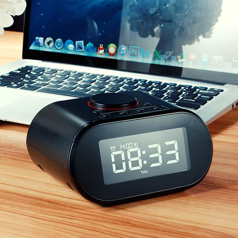 

Bluetooth Speaker Hotel Dual Alarm Clock Speaker Radio Convenient for Cell Phone Tablet Charging Audio