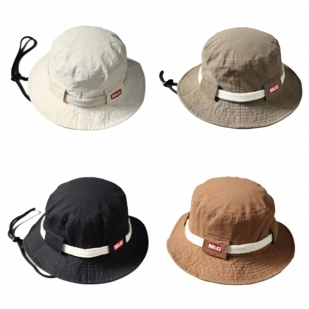 New Foldable Bucket Hat Breathable Drawstring Closure Fisherman Cap Lightweight UV Protection Sun Protection Hat
