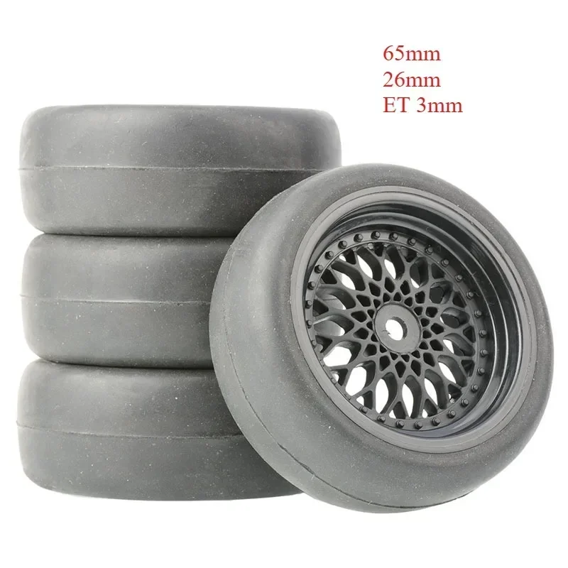 Hard Plastic RC Drift Tires for Trxs HSP Tamiya HPI – Smooth Flat Design for Wltoys 144001 124018 A959-B MJX 14301 14303