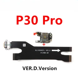 Microphone Sim Card Tray Holder Board USB Charging Dock Flat Cable For Huawei P30 Pro Connector Flexible Ribbon