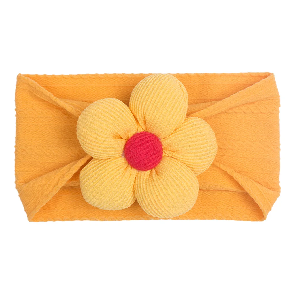 Big Flower Nylon Girl Hairband Elastic Soft Baby Headband for Children Turban Headwear for Newborn Baby Kids Hair Accessories