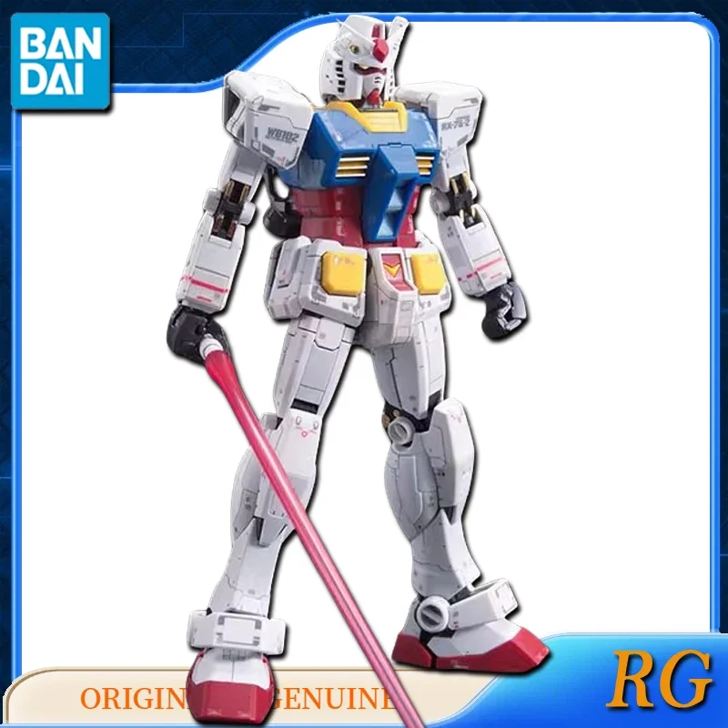 Bandai Original Genuine RG RX-78-2 GUNDAM Figurki akcji z anime Zabawki dla chłopców Dziewczynki Prezent dla dzieci Model kolekcjonerski Ozdoby