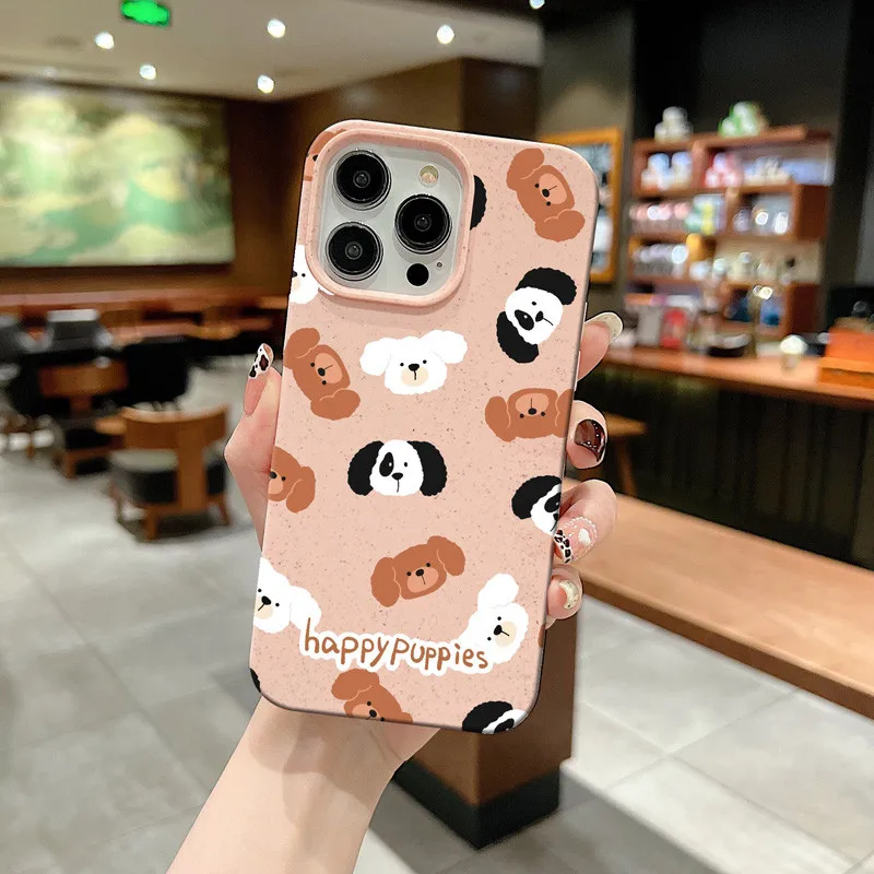 Gourde Simple Cute Casing Shark Dog Cartoon Phone Case for Iphone 16 15 14 13 12 11 Pro Max IP 7 8 Plus Iphon X XS XR Xs Max