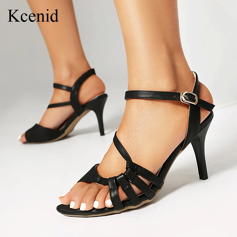 

Kcenid Women's High Heel Pumps Buckle Strap Hollow out Sandals for Ladies Girls Dress Party Shoes Concise Fashion 2025 New