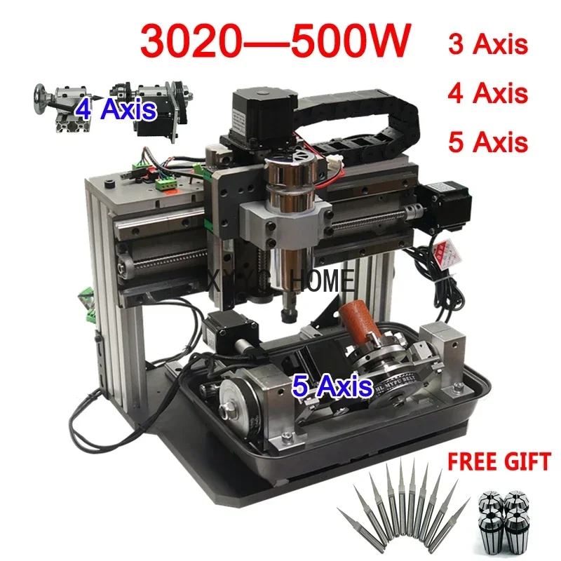 LY 3020F CNC Engraving Machine 3 Axis 4 axis 5 Axis Square Line Rail Wood Router CNC Milling Engraving Machine with Water Tank