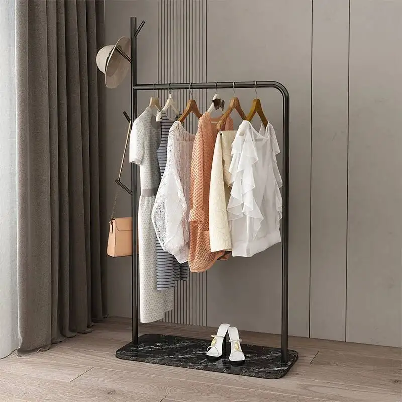 Modern Black Coat Rack Minimalist Designe Metal Clothes Drying Rack Standing Floor Place Saving Perchero Pared Home Furniture