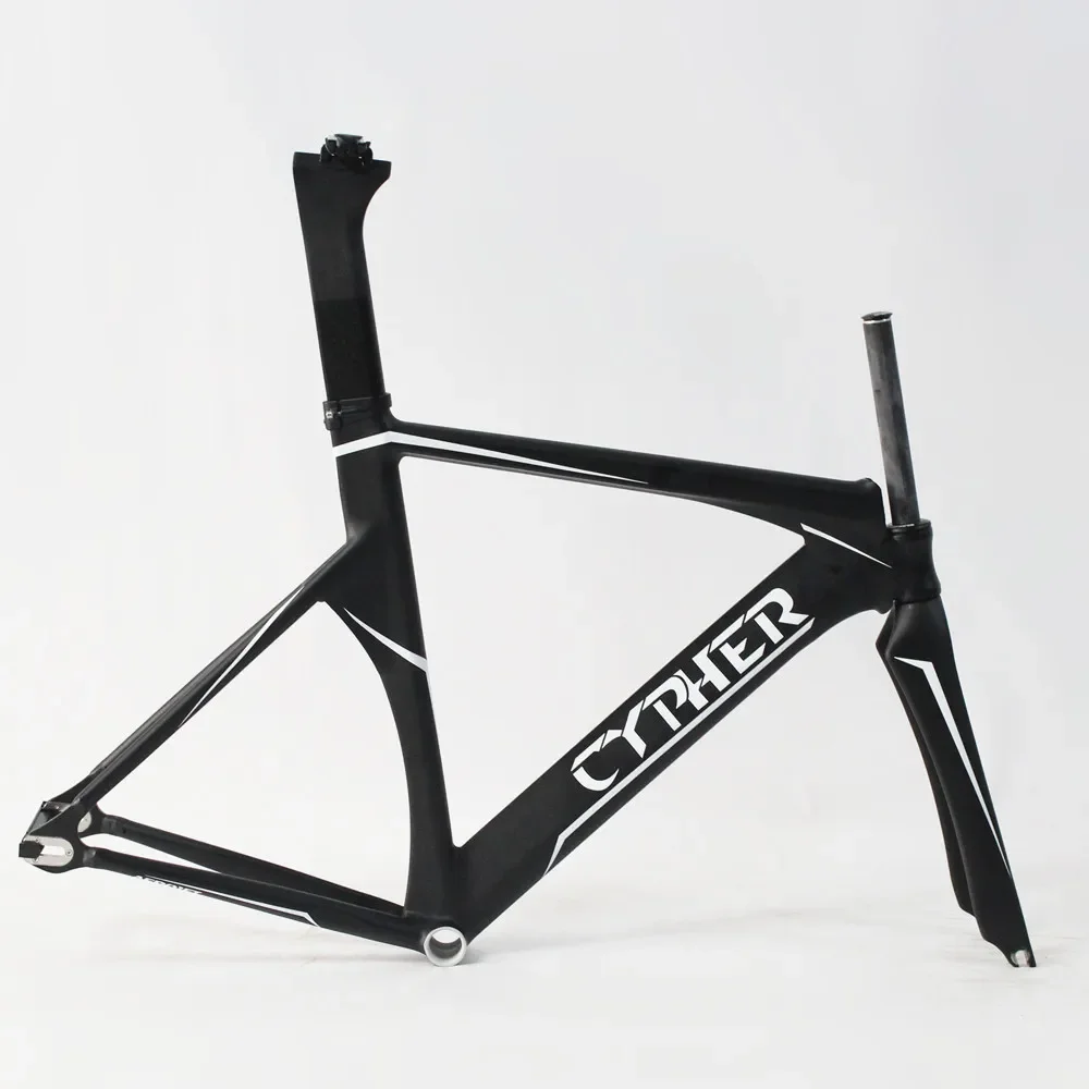 

Fixed Gear Bike Muscle Frameset 700C Aluminum Fixie Frame With Embedded Carbon Fork Track Single Speed Bike 53/55CM Frame