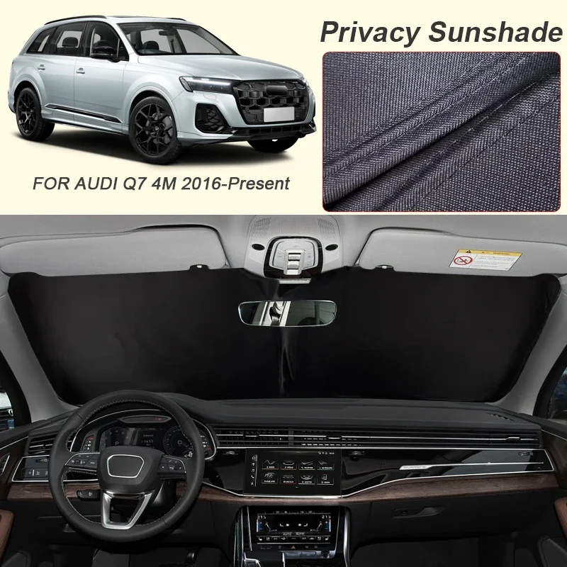 

Для AUDI Q7 4M 2016-настоящее время автомобиля, черные окна, солнцезащитный козырек, автоматический анти-УФ-тепляционный защитный чехол, аксессуары для интерьера