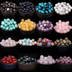 Natural Stone Beads  Agates Tiger Eye Amazonite Amethysts Obsidians Turquoises Jaspers Round Spacer For Jewelry Making Bracelet