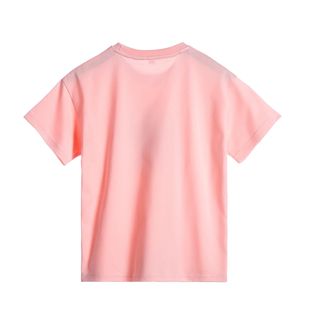 Chch Children\'s Short-Sleeved Love Print Embroidery Pattern Cotton Loose Summer New Outdoor Casual Boys Girls Tops Comfortable