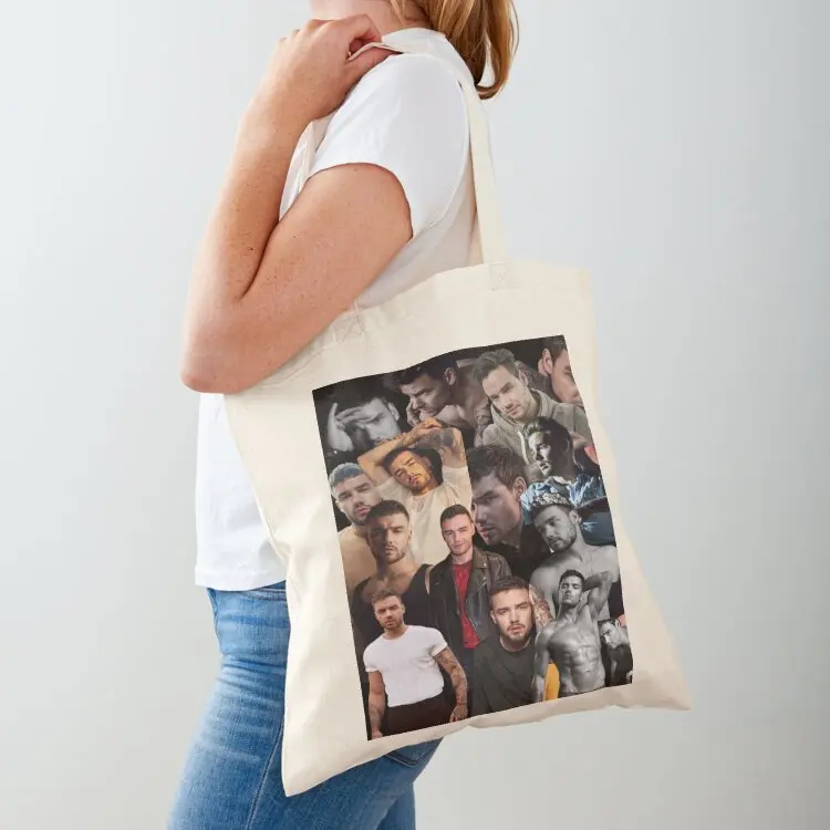 

LiamPayne collage Tote Bag bags luxury women hand bag ladies personalized tote bag Canvas