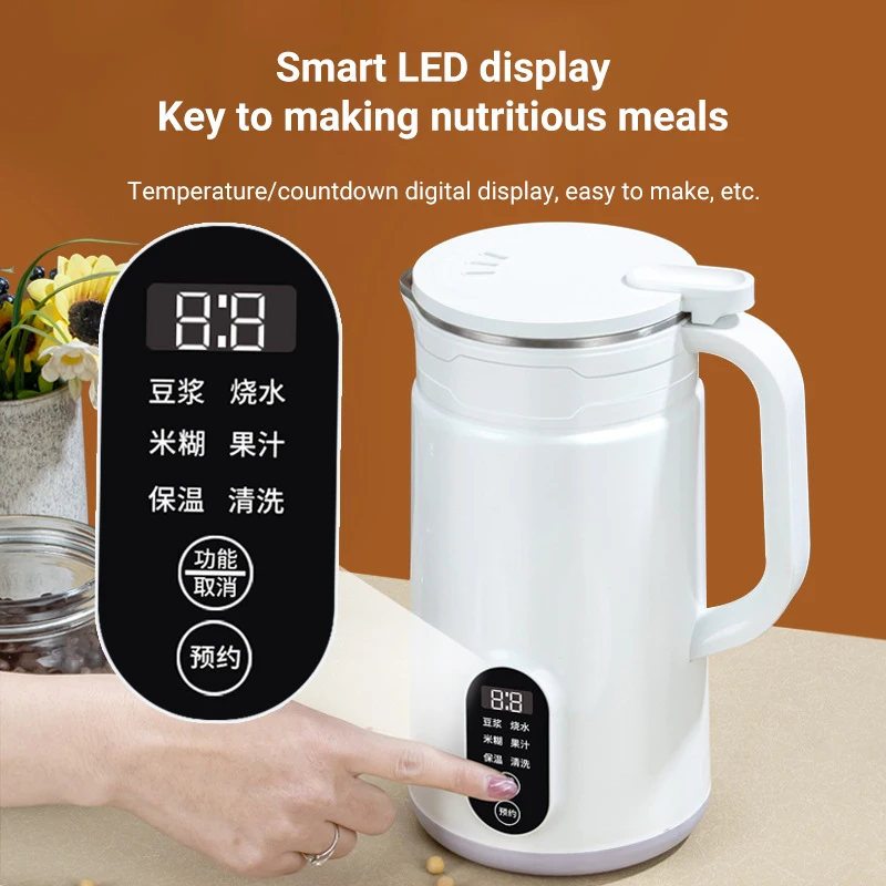 Máquina Eléctrica multifuncional de 800ml para leche de soja, exprimidor de frutas, máquina de ruptura de pared, cocina de calentamiento automático, fabricante de leche de soja