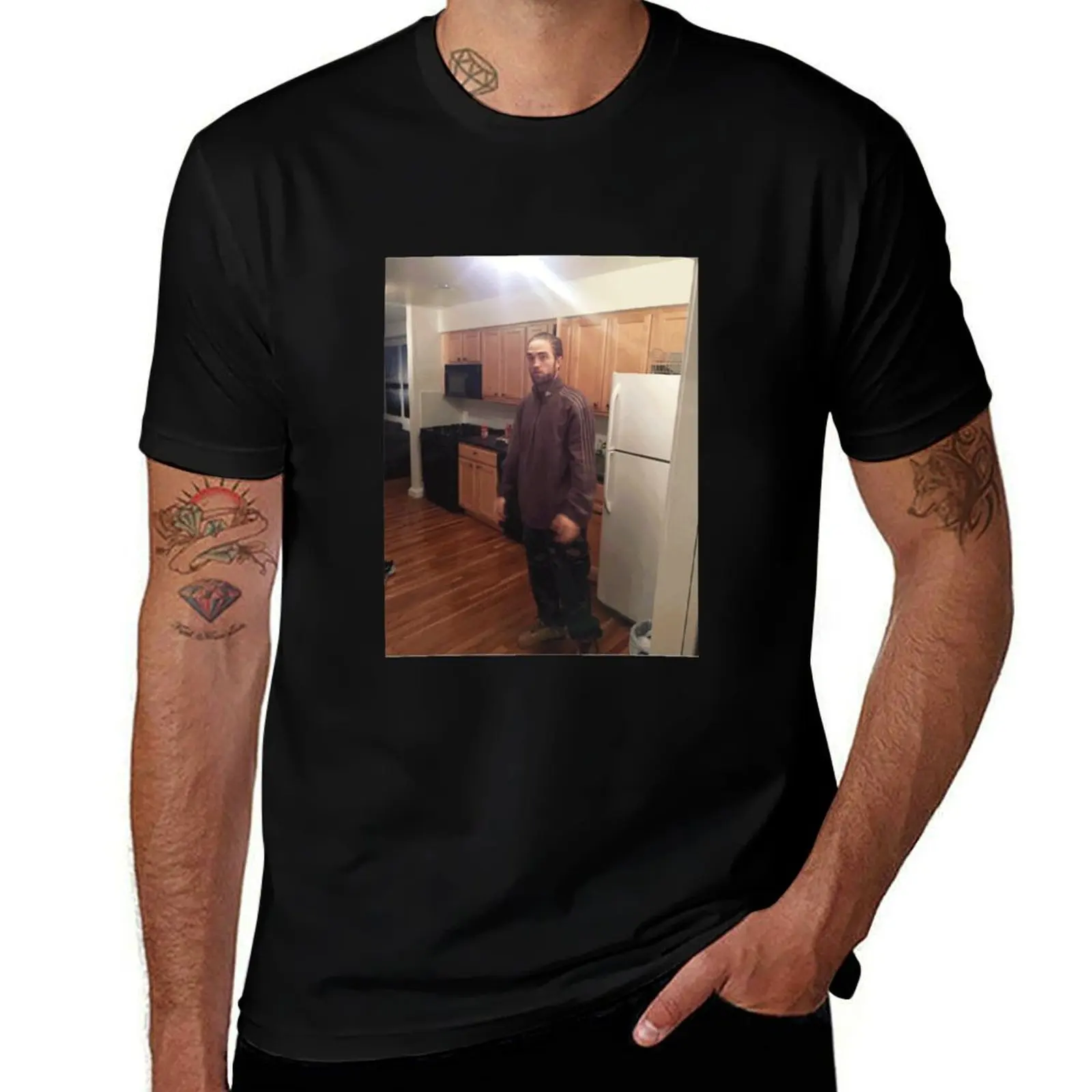 Robert Pattinson Tracksuit Meme T T-Shirt Large Size Casual Short Sleeve Top