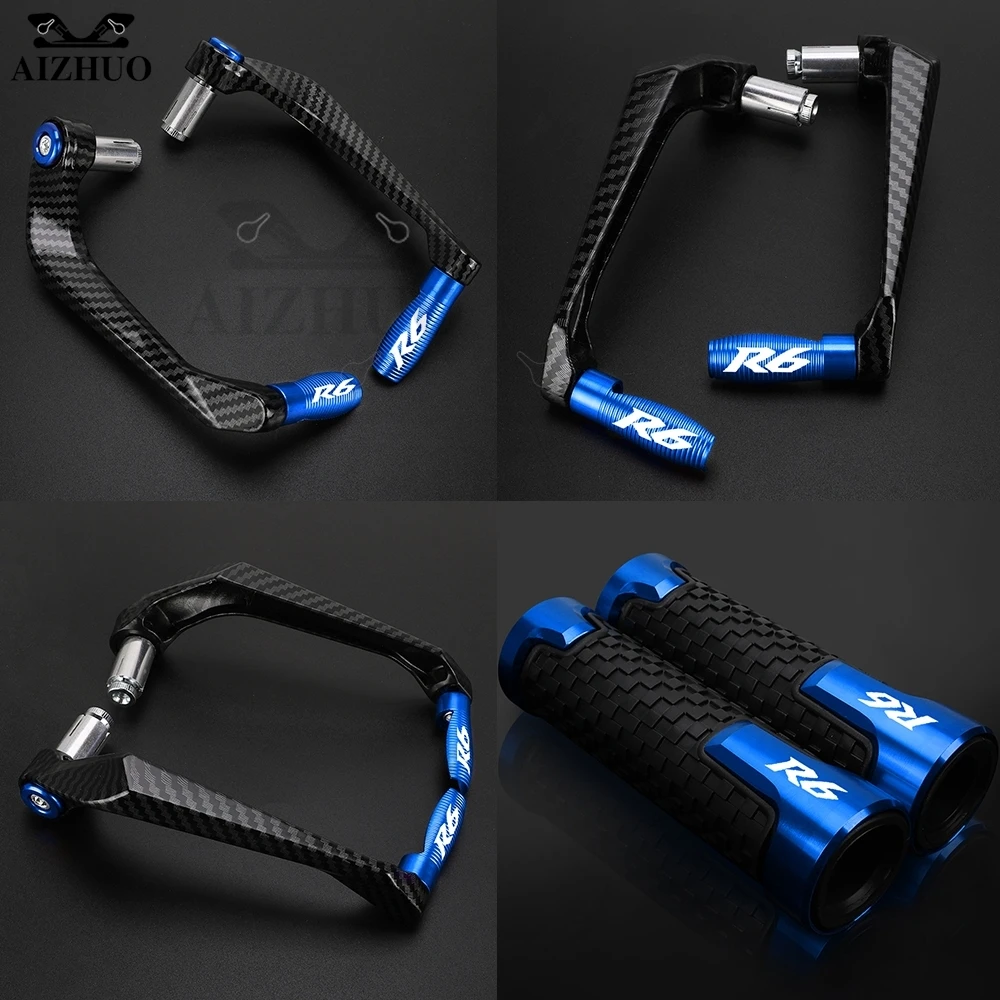 

Motorcycle For Yamaha R6 2006-2025 2024 2023 R 6 7/8" 22MM Handlebar Grips Guard Brake Clutch Levers Handle Bar Guard Protector