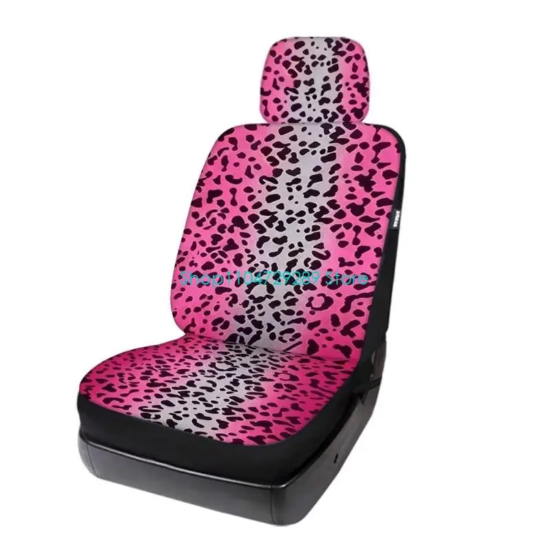 D8KE Gradient Animal Print Automotive Covers Soft Polyester Fabric Protector Universal Design For Most Car