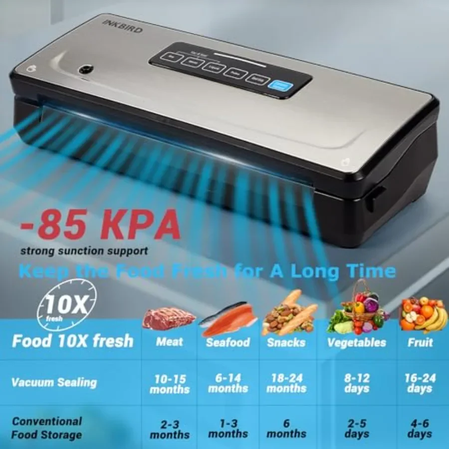 ماكينة سد الفراغات مع 55 عددًا من أكياس غلق الطعام مقاس 8 بوصة و12 بوصة وماكينة سد الفراغ المفروغات مقاس 11 بوصة 118 بوصة مع DryMoistLiqu