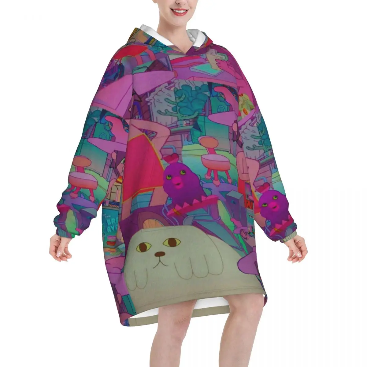 Midnights Gospes Blanket Hoodie Wearable Blanket Oversize with Pocket Warm Sleeping Bag Soft Cozy Onesie