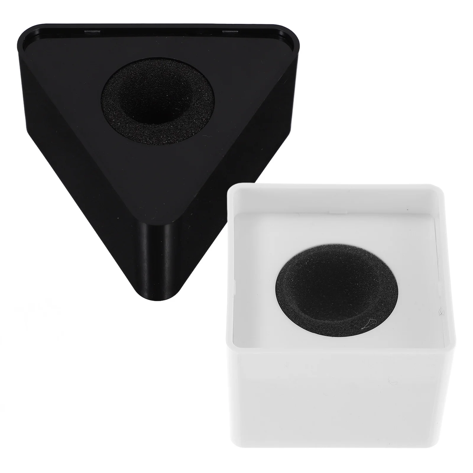 

2pcs Portable Abs Injection Molded Triangle Square Interview Mic Flag Station For Professional Microphone Creative Design Large