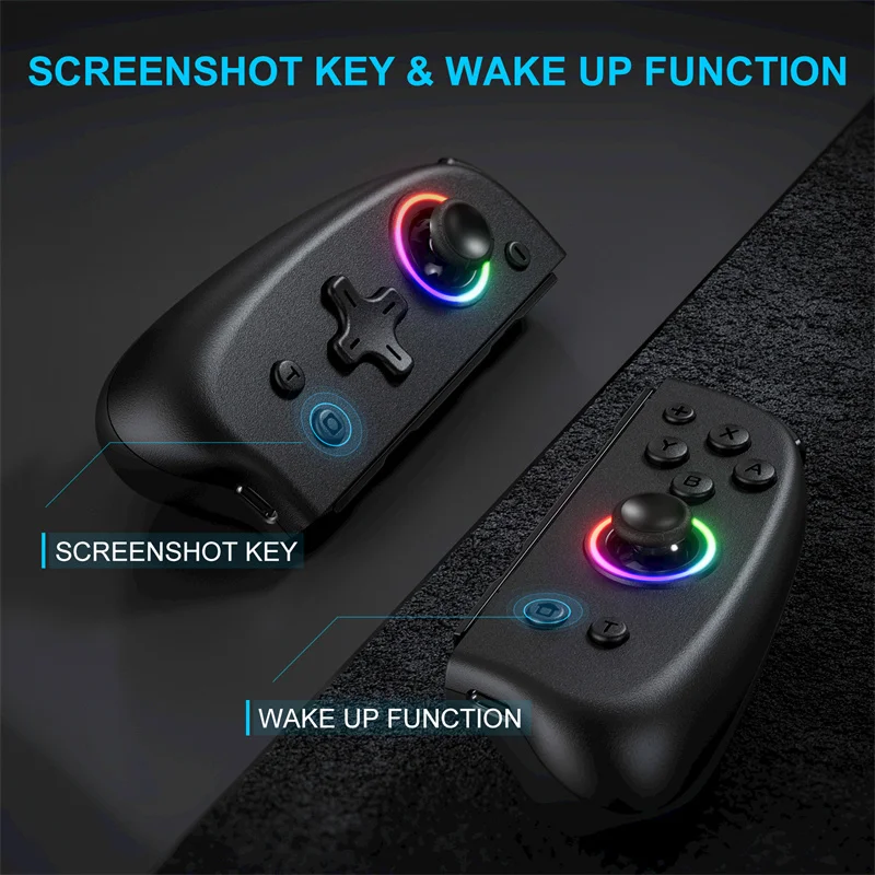 Imagem -06 - Linyuvo-oled Gamepad sem Fio para Interruptor ns Alegria Controlador Bluetooth Luzes Coloridas Punho de Jogo Interruptor Joypad Ks31