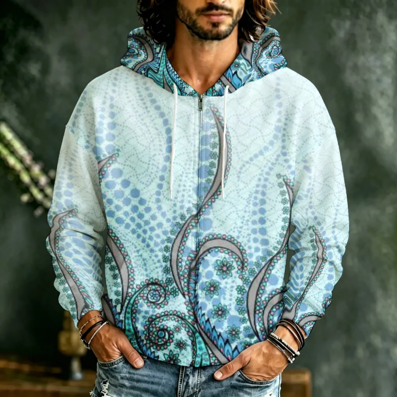 Men Zip Hooded Sweatshirt 3D A - огляд і ціна 3D Printing Output