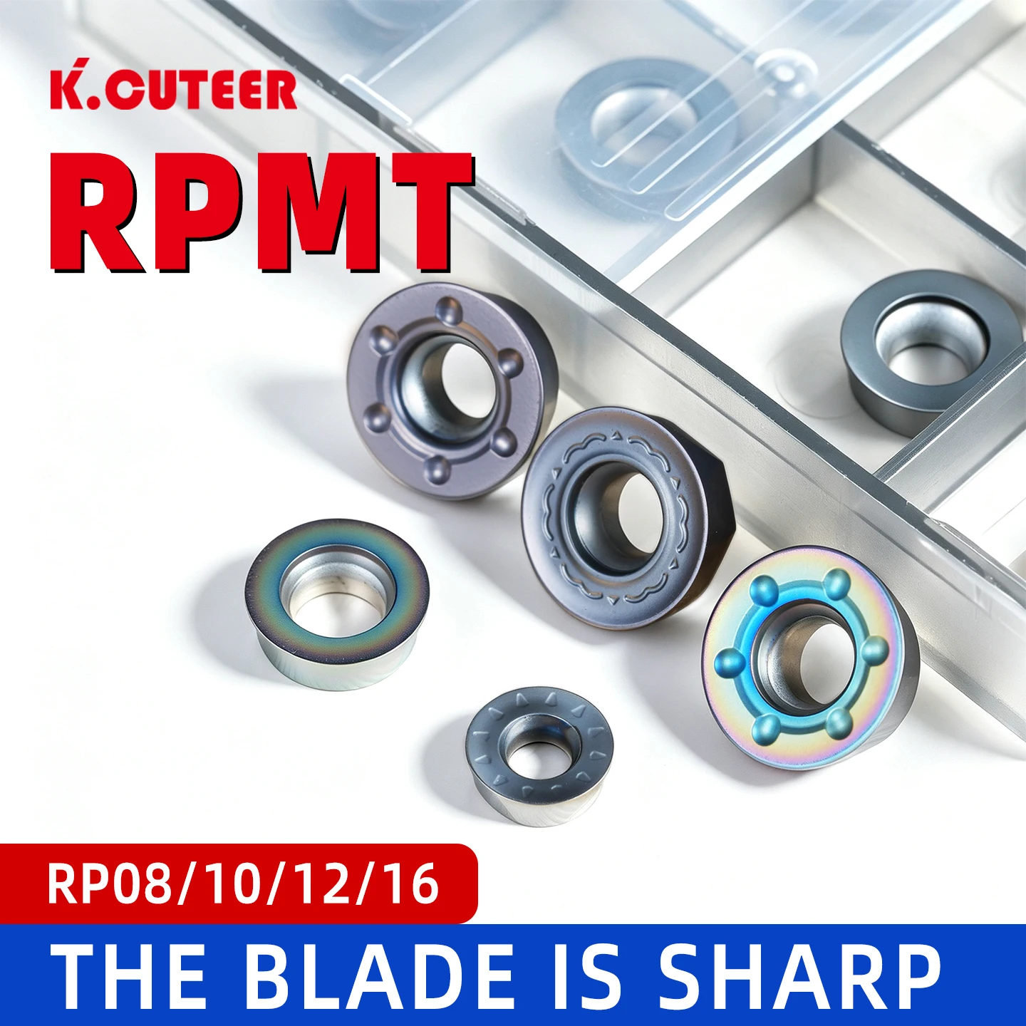 10PCS Carbide Milling Insert RPMT08T2 RPMT10T3 RPMT1204 RPMW1003 RDMW1605 Indexable Turning Tool CNC Lathe Milling Cutter