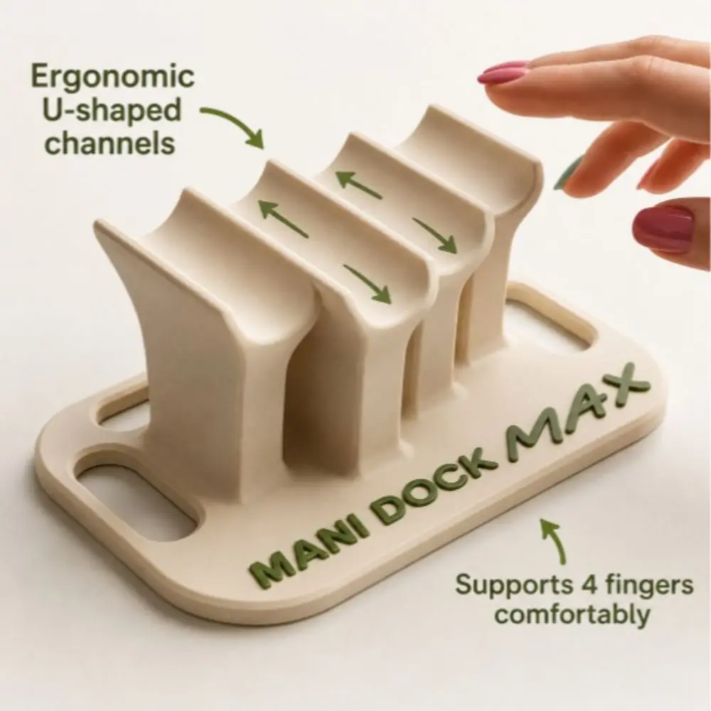 Easy To Operate 3D Printed Nail Art Rest Stand 4-Fingers Ergonomic Nail Brace Multifunctional Nail Polishing Stand Gel Polish