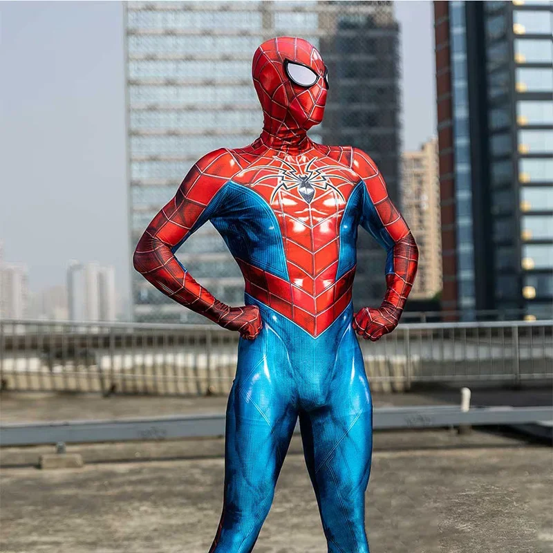 

MARK IV SUIT Spiderman Costume Peter Parker Spider Spandex 3D Printed Outfits Halloween Costume Cosplay Bodysuit Zentai Suit