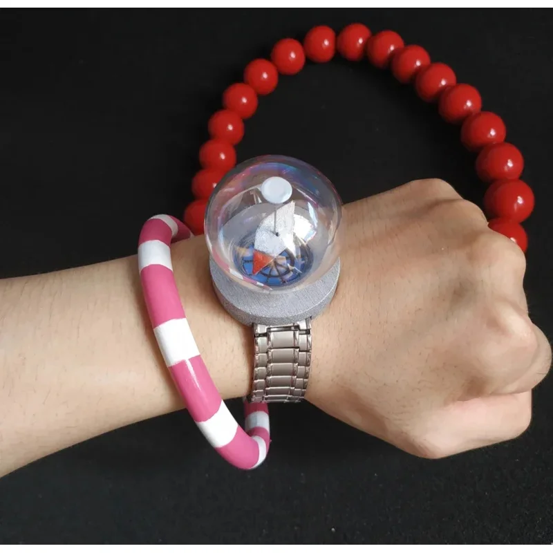 

2025 ♥ New One and Piece Portgas D. Ace Necklace Bracelet Log Pose Bag Pointer Watch Cosplay Prop 3PC ☆★