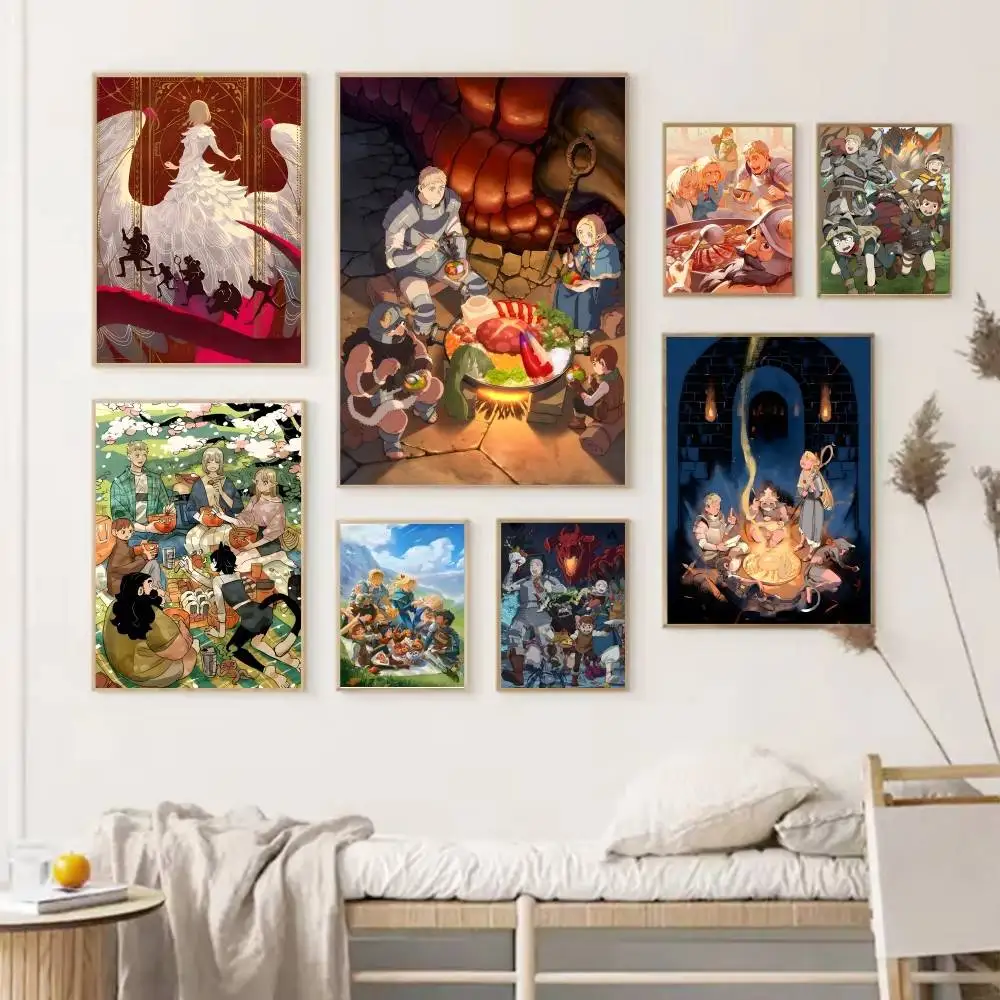 Delicious in Dungeon Poster Self-adhesive Art Waterproof Paper Sticker Coffee House Bar Room Wall Decor