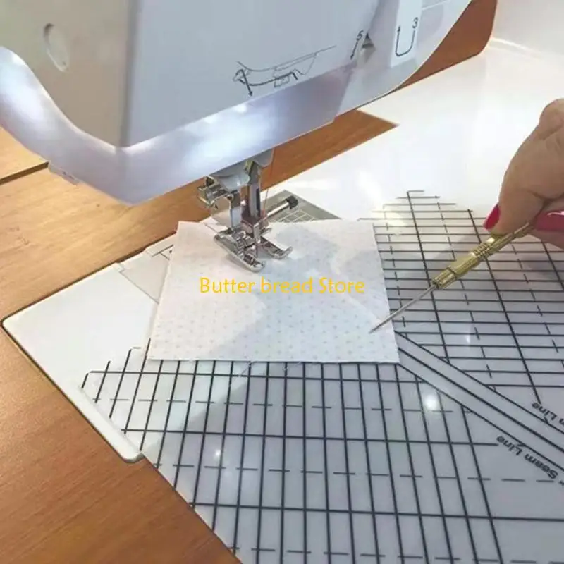 W89C شفافة خياطة مسطرة مستقيمة 9.5 ''x 7.5'' للقماش اليدوية الحرف الملابس خياطة خياط مصمم لوازم