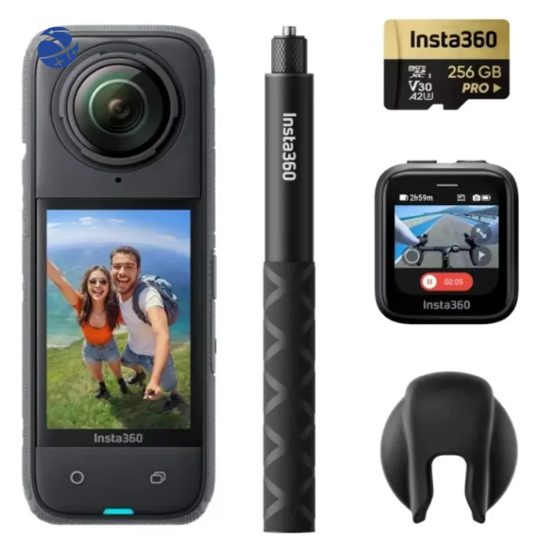 Insta360 X4 GPS Bundle 8K Waterproof Insta 360 Action Camera Wide Angle Video Invisible Selfie Stick Removable Lens Guards