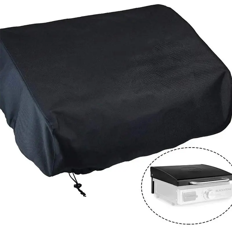 Cubierta protectora impermeable para parrilla de barbacoa, plancha superior de mesa de 22 pulgadas con capucha, cubierta para bandeja para hornear de escritorio 210D, tapa para bandeja de barbacoa