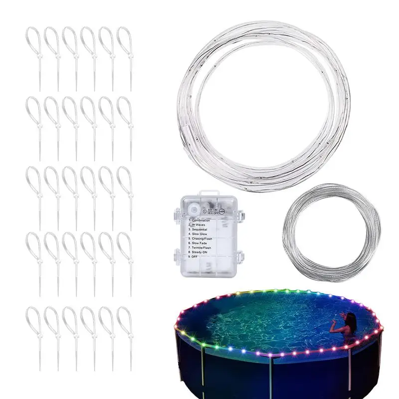 

Outdoor Rope Lights Color Changing LED Rope Lights Batteried Waterproof Strip Lights Christmas Wedding Party Decoration