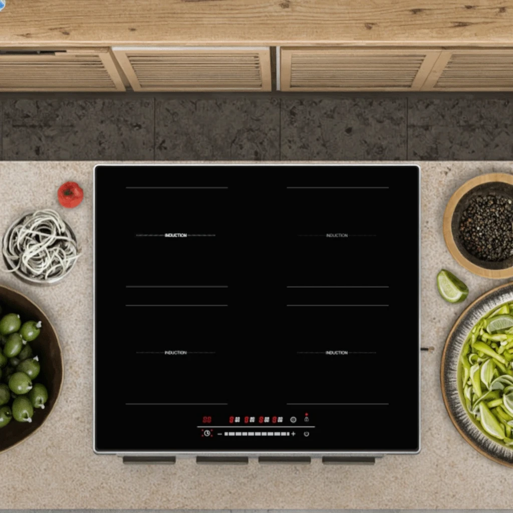 ポータブル超薄型内蔵4口防水中国製スマートIHクッキングヒーター